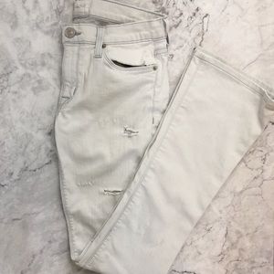 Hudson Jeans White Wide Leg Flare Jeans